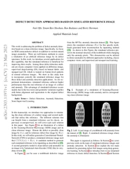 Defect Detection Approaches Based on Simulated Reference Image
