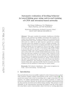 Automatic evaluation of herding behavior in towed fishing gear using
  end-to-end training of CNN and attention-based networks