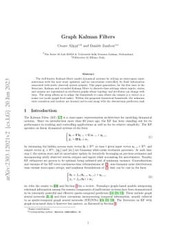 Graph Kalman Filters