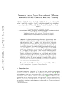 Semantic Latent Space Regression of Diffusion Autoencoders for Vertebral
  Fracture Grading