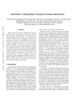 OmniTracker: Unifying Object Tracking by Tracking-with-Detection