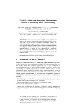 Thrill-K Architecture: Towards a Solution to the Problem of Knowledge
  Based Understanding