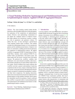 A Visual Modeling Method for Spatiotemporal and Multidimensional
  Features in Epidemiological Analysis: Applied COVID-19 Aggregated Datasets