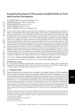 Examining the Impact of Provenance-Enabled Media on Trust and Accuracy
  Perceptions