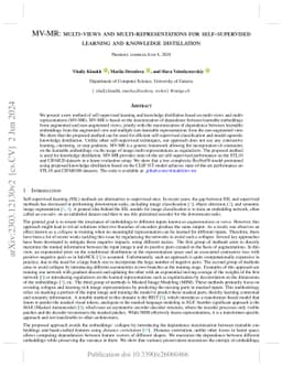 MV-MR: multi-views and multi-representations for self-supervised
  learning and knowledge distillation