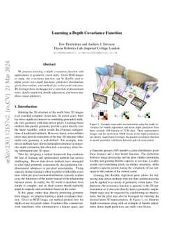 Learning a Depth Covariance Function