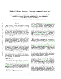 MAGVLT: Masked Generative Vision-and-Language Transformer