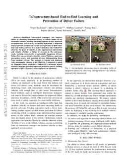 Infrastructure-based End-to-End Learning and Prevention of Driver
  Failure