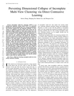 Preventing Dimensional Collapse of Incomplete Multi-View Clustering via
  Direct Contrastive Learning