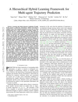 A Hierarchical Hybrid Learning Framework for Multi-agent Trajectory
  Prediction
