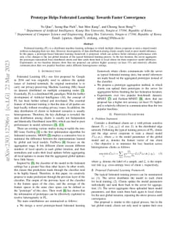 Prototype Helps Federated Learning: Towards Faster Convergence