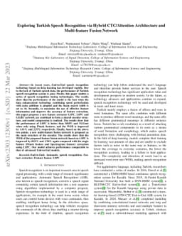 Exploring Turkish Speech Recognition via Hybrid CTC/Attention
  Architecture and Multi-feature Fusion Network