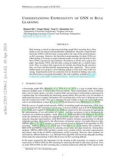 Understanding Expressivity of GNN in Rule Learning