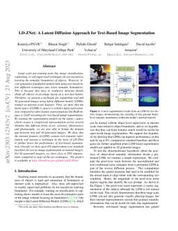 LD-ZNet: A Latent Diffusion Approach for Text-Based Image Segmentation