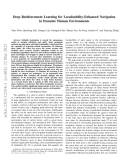 Deep Reinforcement Learning for Localizability-Enhanced Navigation in
  Dynamic Human Environments
