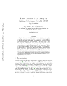 Kernel Launcher: C++ Library for Optimal-Performance Portable CUDA
  Applications
