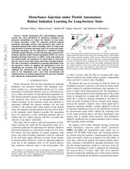 Disturbance Injection under Partial Automation: Robust Imitation
  Learning for Long-horizon Tasks