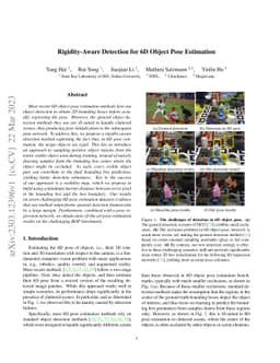 Rigidity-Aware Detection for 6D Object Pose Estimation