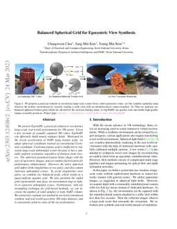 Balanced Spherical Grid for Egocentric View Synthesis