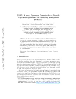 CSRX: A novel Crossover Operator for a Genetic Algorithm applied to the
  Traveling Salesperson Problem