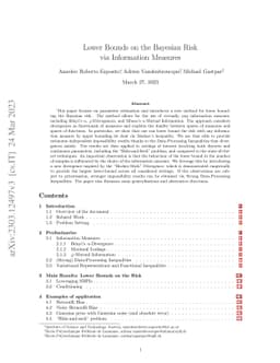 Lower Bounds on the Bayesian Risk via Information Measures