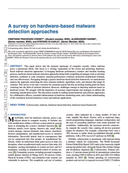 A survey on hardware-based malware detection approaches