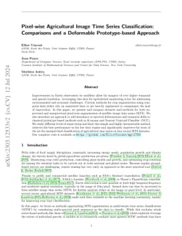 Pixel-wise Agricultural Image Time Series Classification: Comparisons
  and a Deformable Prototype-based Approach