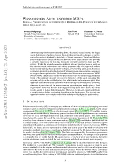 Wasserstein Auto-encoded MDPs: Formal Verification of Efficiently
  Distilled RL Policies with Many-sided Guarantees