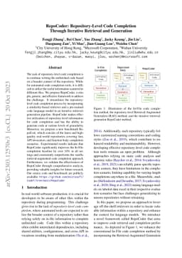 RepoCoder: Repository-Level Code Completion Through Iterative Retrieval
  and Generation