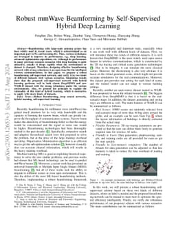 Robust mmWave Beamforming by Self-Supervised Hybrid Deep Learning