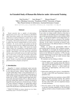 An Extended Study of Human-like Behavior under Adversarial Training