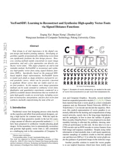 VecFontSDF: Learning to Reconstruct and Synthesize High-quality Vector Fonts via Signed Distance Functions