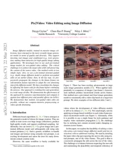 Pix2Video: Video Editing using Image Diffusion