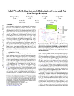 AdaOPC: A Self-Adaptive Mask Optimization Framework For Real Design
  Patterns