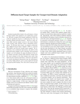 Diffusion-based Target Sampler for Unsupervised Domain Adaptation