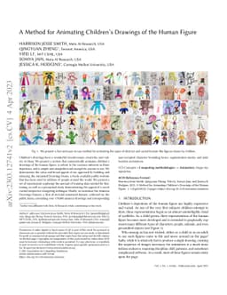A Method for Animating Children's Drawings of the Human Figure