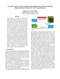 Uncertainty Aware Active Learning for Reconfiguration of Pre-trained
  Deep Object-Detection Networks for New Target Domains
