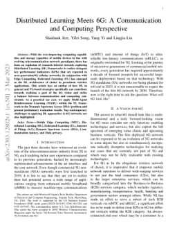 Distributed Learning Meets 6G: A Communication and Computing Perspective
