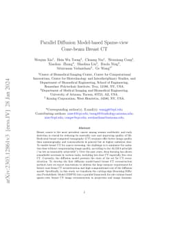 Parallel Diffusion Model-based Sparse-view Cone-beam Breast CT
