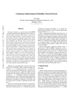 Continuous Indeterminate Probability Neural Network
