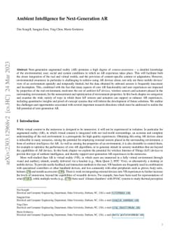 Ambient Intelligence for Next-Generation AR