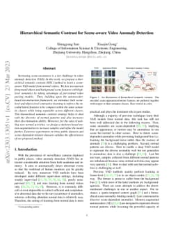 Hierarchical Semantic Contrast for Scene-aware Video Anomaly Detection