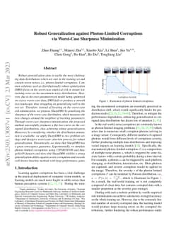 Robust Generalization against Photon-Limited Corruptions via Worst-Case
  Sharpness Minimization