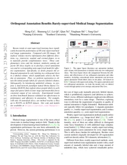 Orthogonal Annotation Benefits Barely-supervised Medical Image
  Segmentation