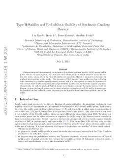 Type-II Saddles and Probabilistic Stability of Stochastic Gradient
  Descent