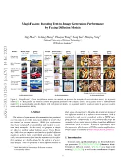 MagicFusion: Boosting Text-to-Image Generation Performance by Fusing
  Diffusion Models