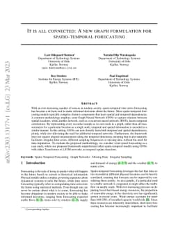 It is all Connected: A New Graph Formulation for Spatio-Temporal
  Forecasting
