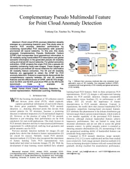 Complementary Pseudo Multimodal Feature for Point Cloud Anomaly
  Detection