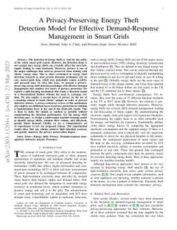 A Privacy-Preserving Energy Theft Detection Model for Effective
  Demand-Response Management in Smart Grids