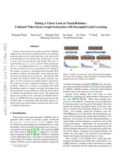 Taking A Closer Look at Visual Relation: Unbiased Video Scene Graph
  Generation with Decoupled Label Learning